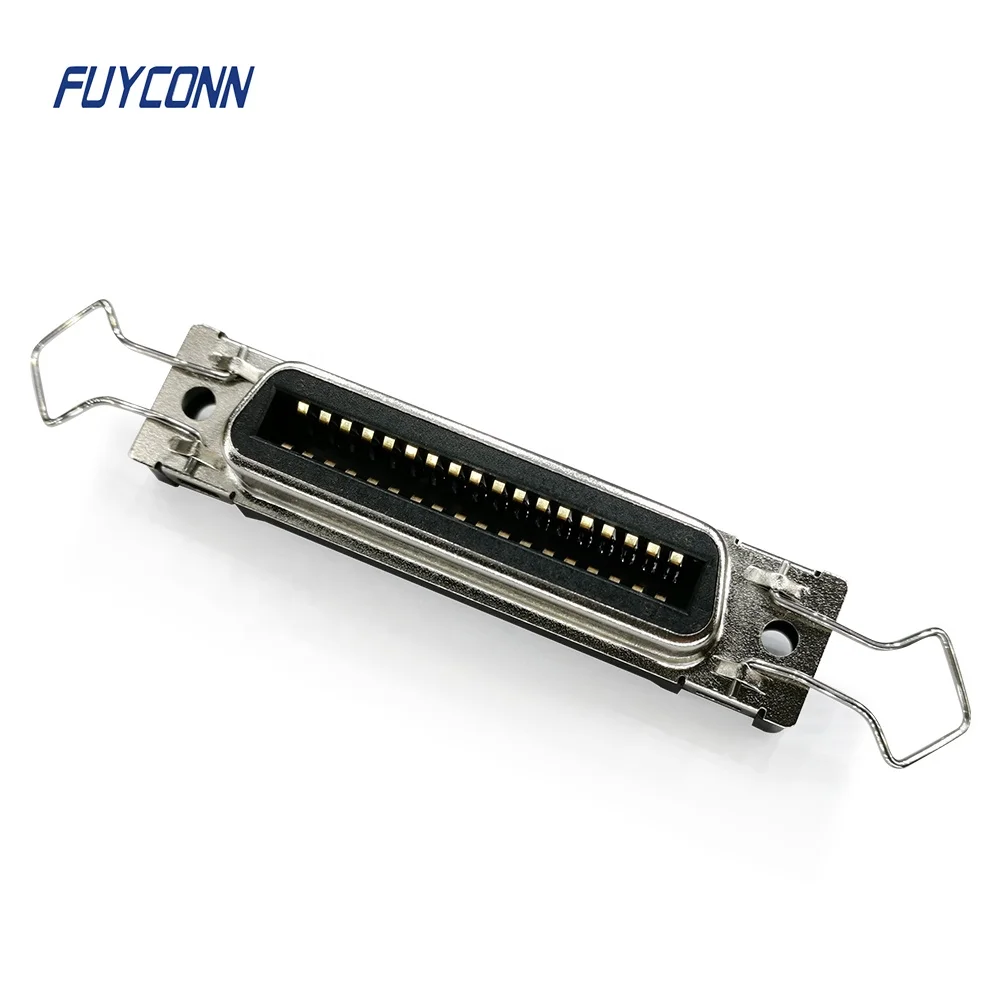 Centronics Champ DDK PCB Straight Connector, Solder DIP Termination Vertical PCB Mount 36 Pin Female Connector for Printer