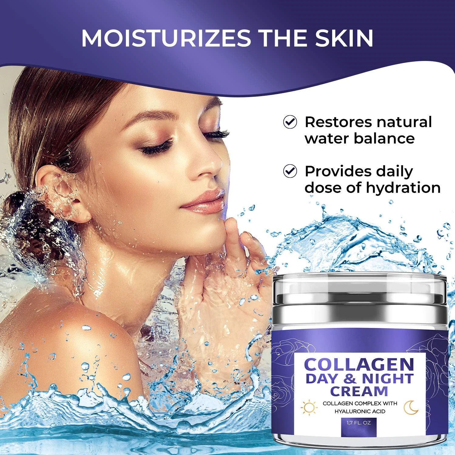 Korean Anti Aging Skin Whitening Tightening Glowing Day And Night Vitamin E Collagen Face Facial Repair Cream