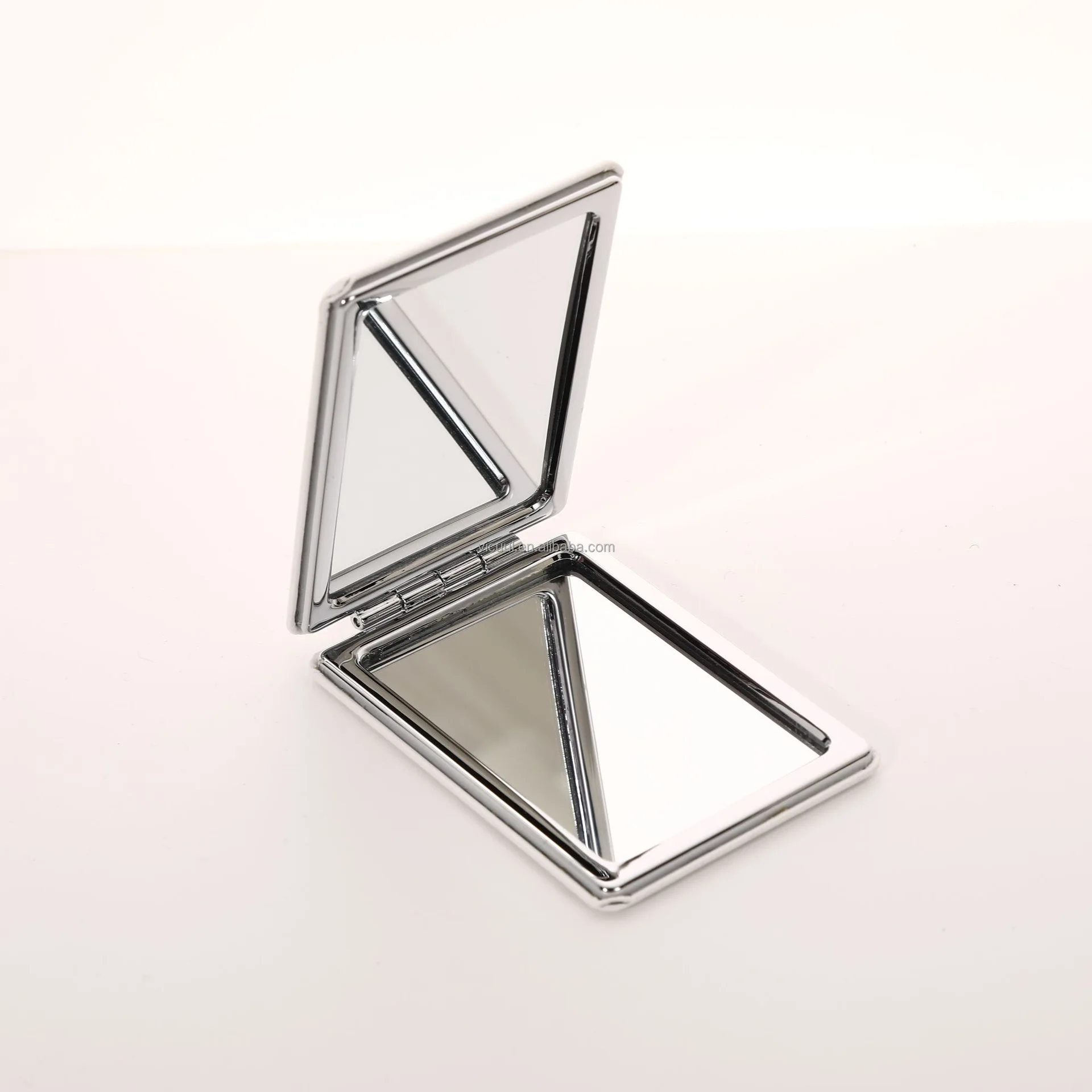 Wholesale Custom Personalized White PU Leather Rectangular Pocket Mirror