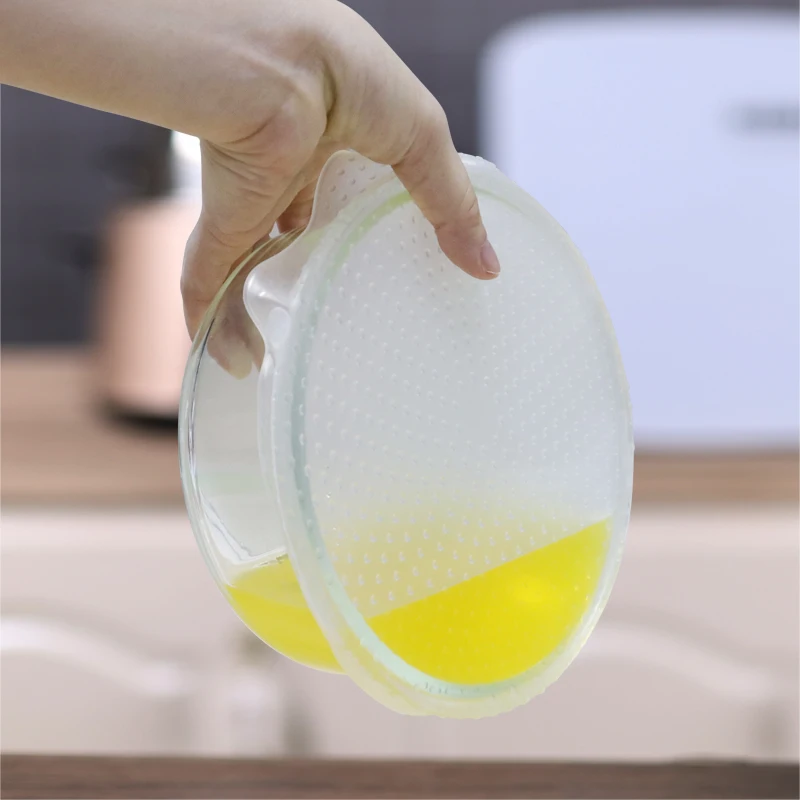 Экологичная пищевая безопасная пищевая растягивающаяся силиконовая пищевая обертка многоразовая Герметичная крышка для чаши пищевая пленка