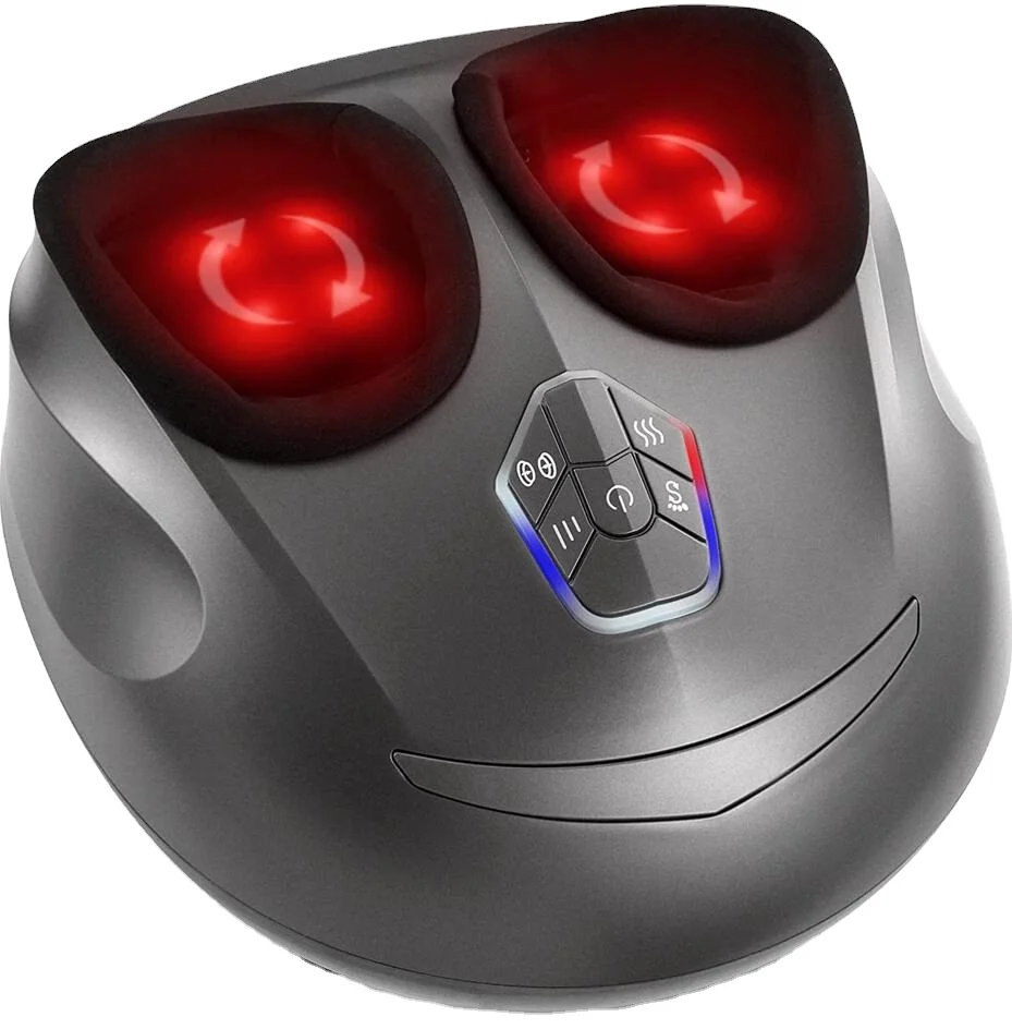 Electric Shiatsu Foot Massager Machine with Deep-Kneading Air Compression Shiatsu and Heat for Plantar Fasciitis, Neuropathy