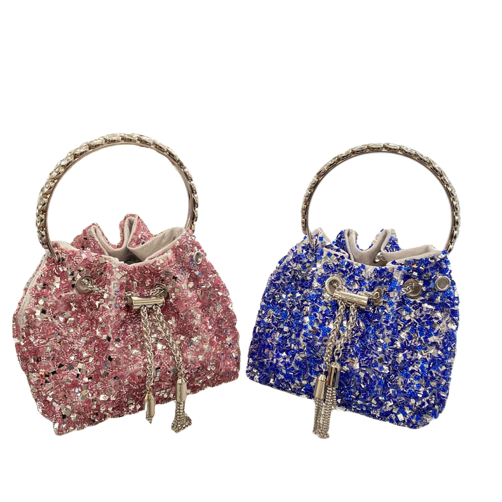 Upgrade Rhinestone Evening Bag Bling Purse Sparkly Diamond Silver Clutch Purses for Women Party Club Wedding Prom