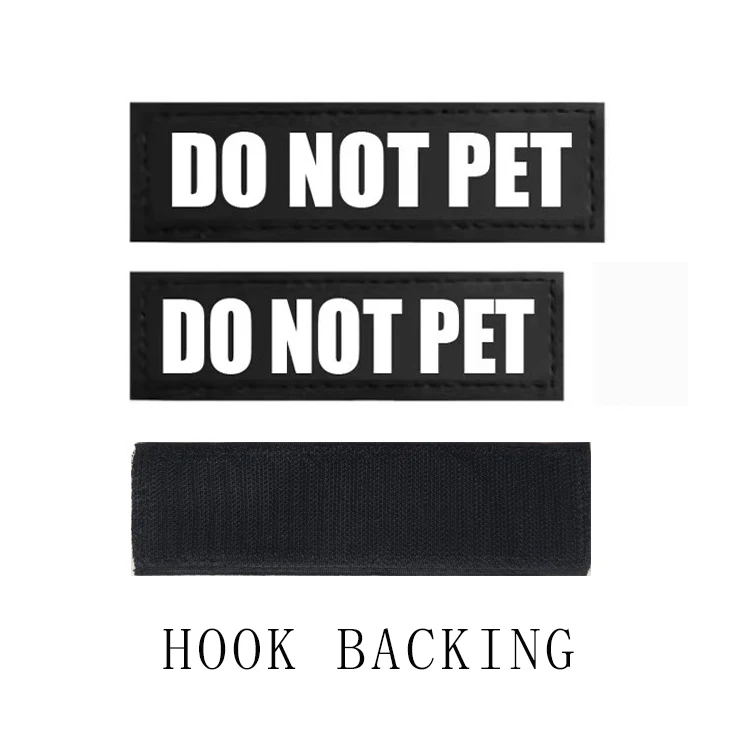 Wholesale Custom Pu Leather Patches Removable Hook Loop Service Dog Patches For Dog Vest And Harness