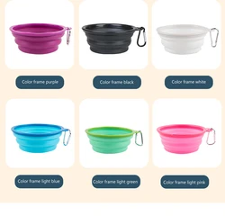 INS Best Seller Size Small Water Folding Portable Travel Foldable Silicone Collapsible Food Pet Dog Bowl For Dog