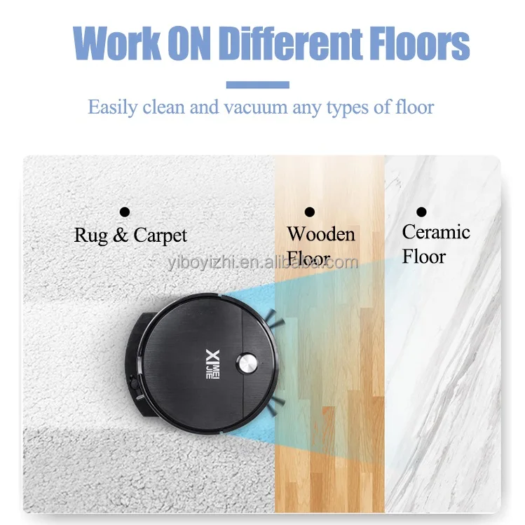 EBEZ Amazon Hot Smart Home Remote Control Robot Cleaning Floor Mopping Robot Vacuums with Water Tank