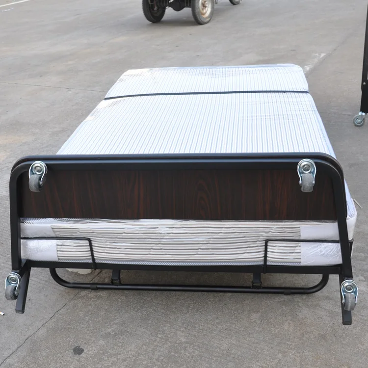 Cheap Industrial Hotel Extra Folding bed Vertical movable Metal Adding Bed