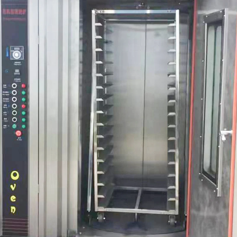 Industry Baguette Cookie Tandoor Ovener Biscuit Rotary Oven Chicken Rotator 32 Q Gas Bake Bread Machine