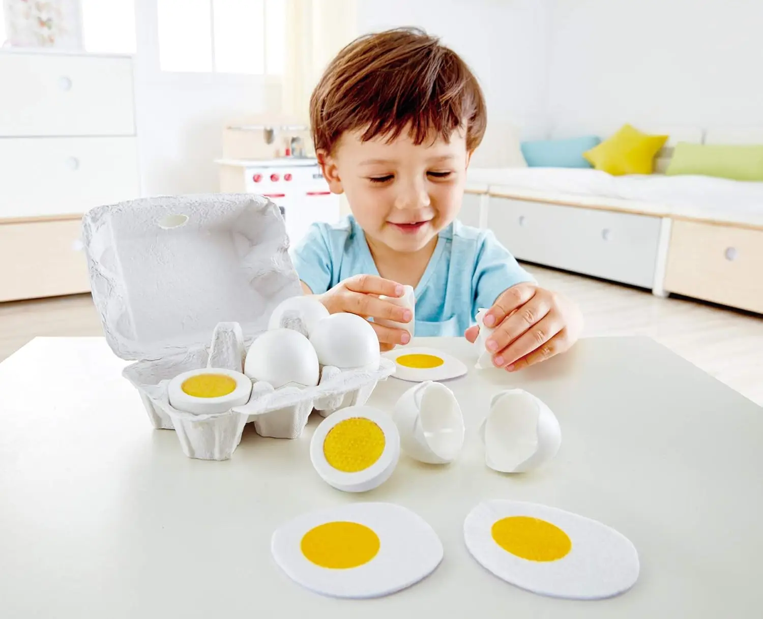 Пластиковое пасхальное яйцо кухонный игровой набор детские игрушки упаковка подарок идея Монтессори кухня для детей