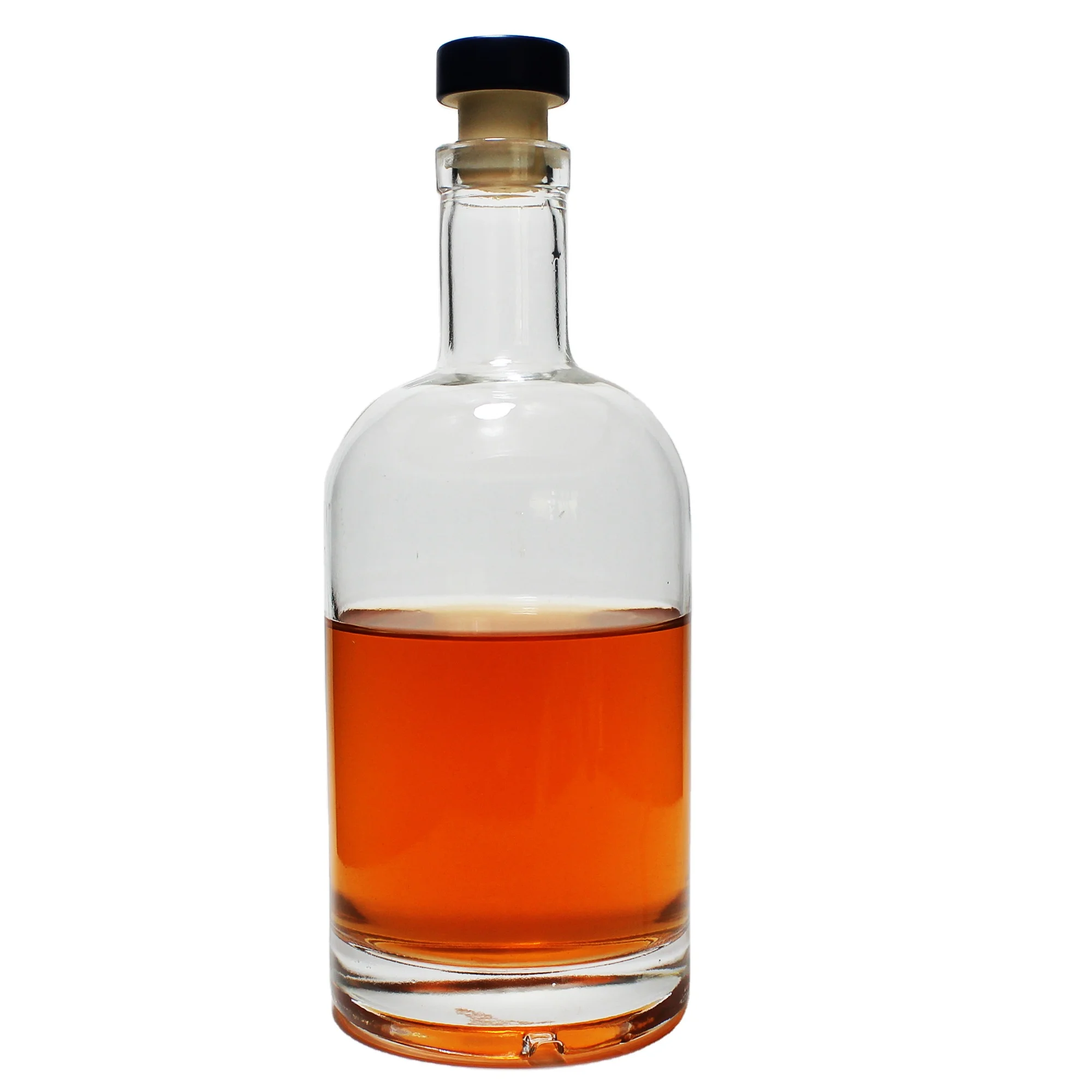 Wholesale factory price Whisky Vodka 50 200 375 500 700 750 1000ml wine glass bottle with cork