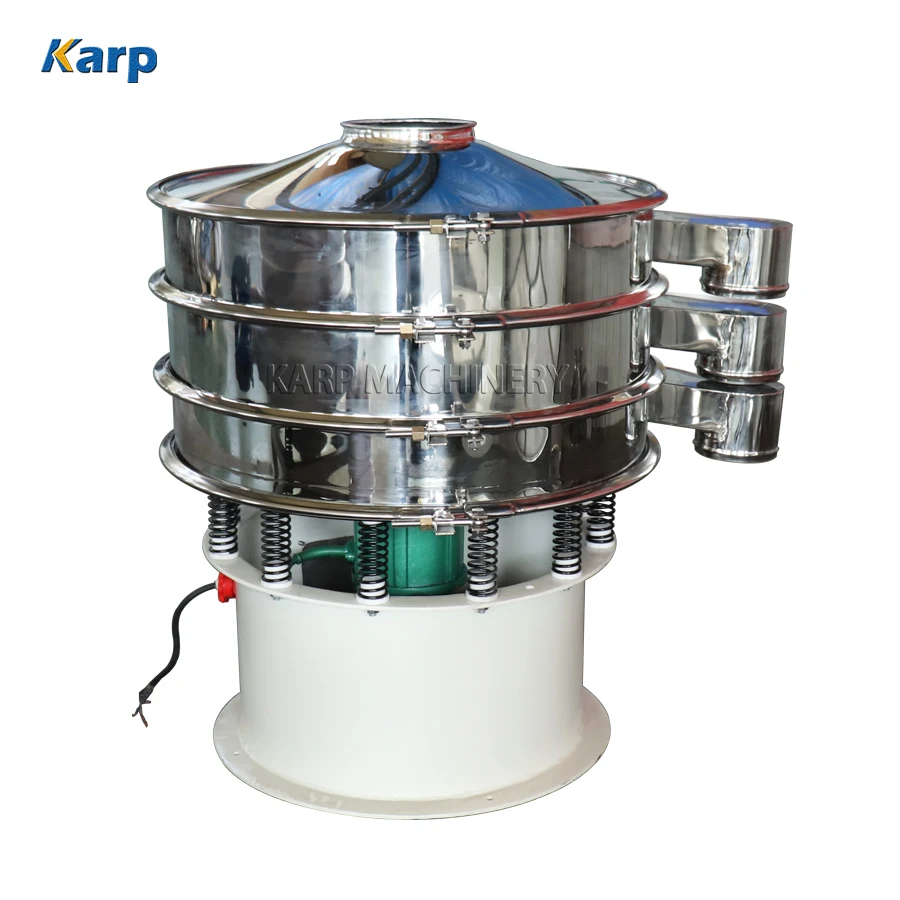 Double Deck Chemical Powder Round Vibrating Sieve Rotary Vibration Screen