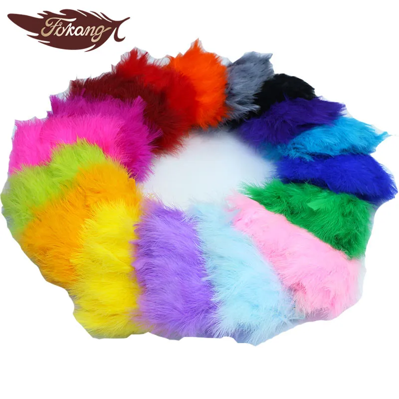 Оптовая продажа, 10-15 см, отделка перьев индейки Марабу для украшения ткани