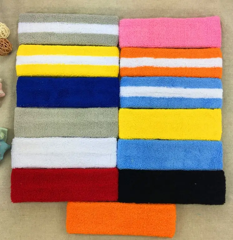 Customized Logo with Embroidery Fitness Headbands Sports Tennis Protection Stretch Headband Sweatband or Holiday Gift