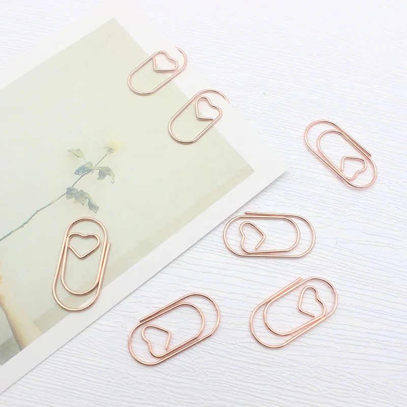 16 Years Factory Hot Selling Funny Mini Bookmark Paper Clip  Small Love Heart Cute Paper Clips