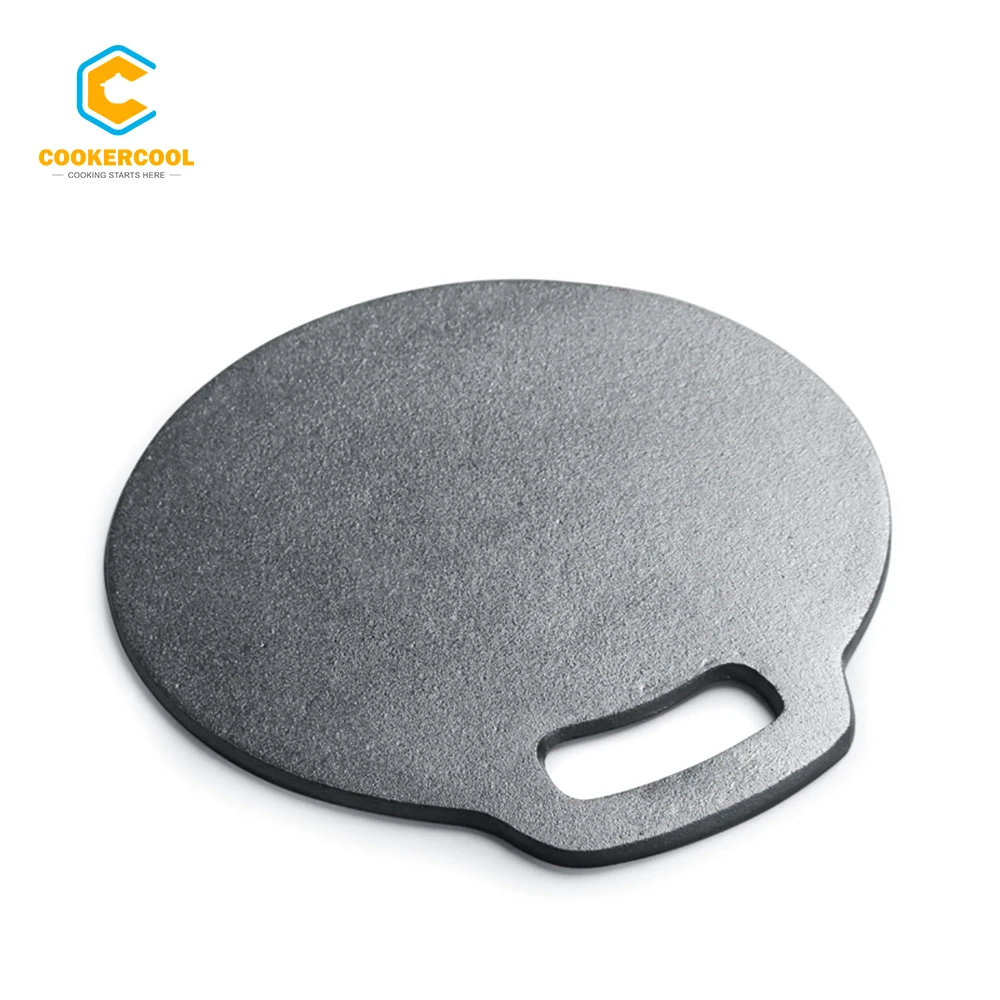 Cookercool Kitchen Pancake Pre Seasoned Cast Iron Pizza Pan Crepe Dosa Roti Tawa Budare Grill Fry Pan