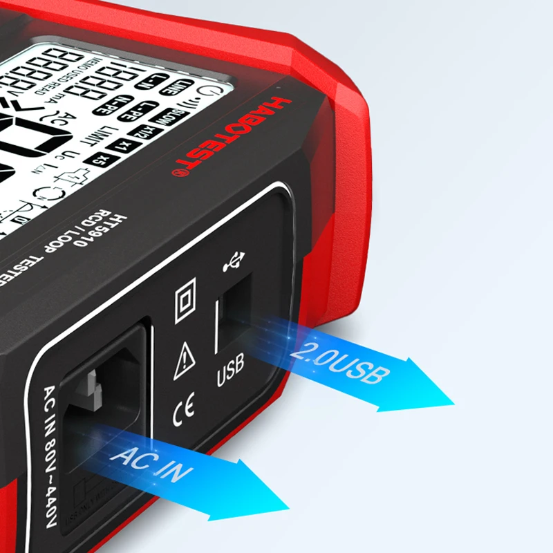 Habotest HT5910 Digital Rcd loop Tester Resistance Electrical Instrument
