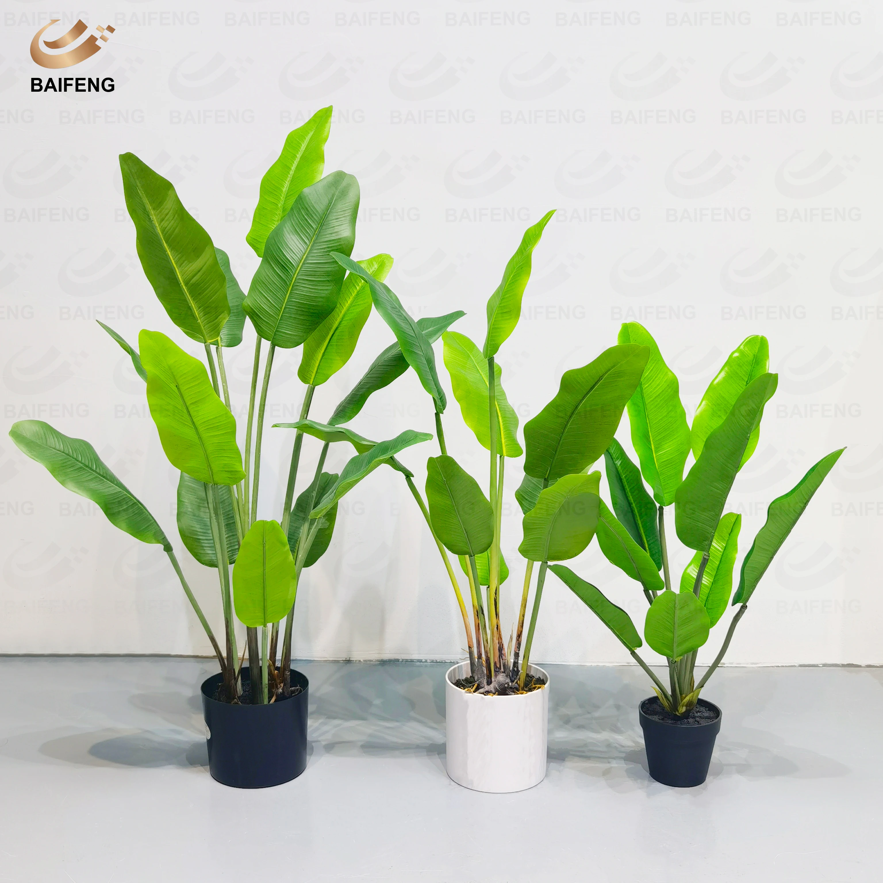 Factory Custom Indoor Decoration Artificial Potted Banana Tree Faux Plastic Canna Tree Wholesale Artificial Plant