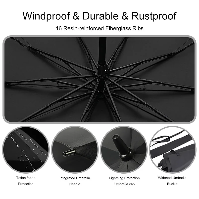 Advertising Gifts 22 inch automatic open custom sunscreen Fiberglass Umbrella windproof Straight Handle golf umbrella