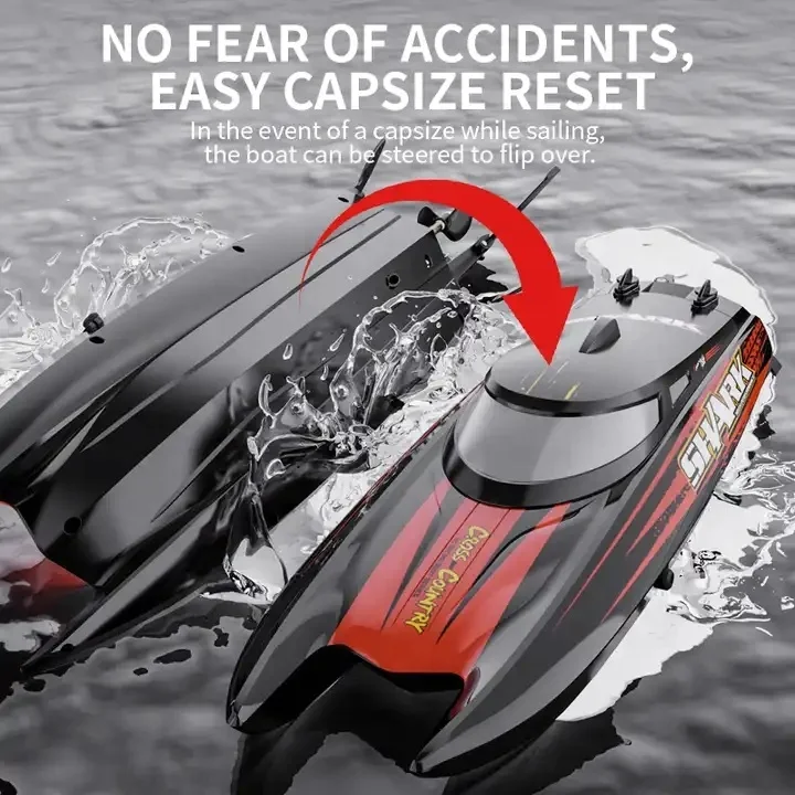 2.4G Catamaran Waterproof 30km/H Shantou Water Cooling Plastic Rowing high speed ship fast rc racing boat radio control toys