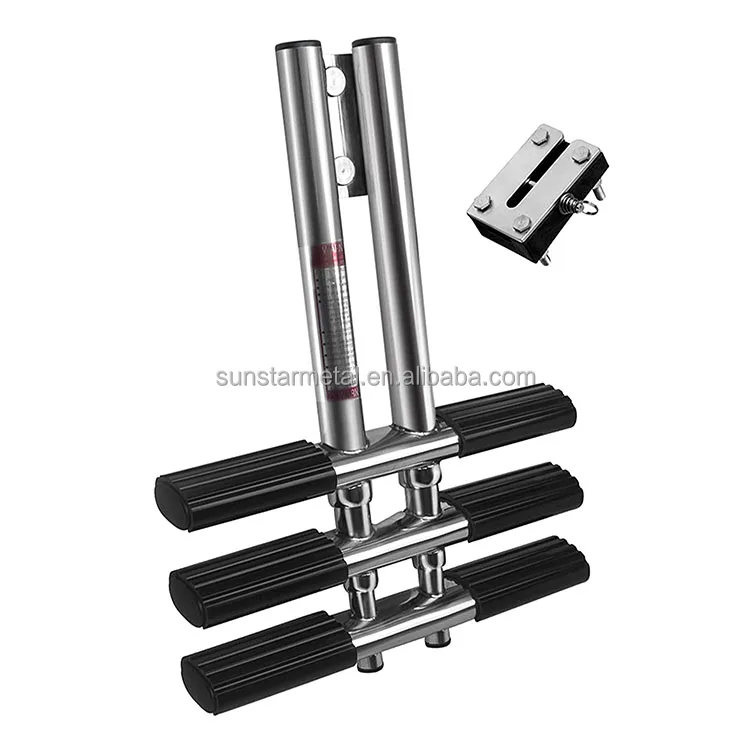 3 шага телескопическая лодка нержавеющая спускатель затвора! Падение морской двойной вертикальный погружения лестница понтон