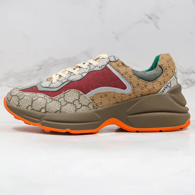 
2021 Original Brand 1:1 Top Quality Guoci Sneakers Women Shoes GG Chunky Sneaker for Men 