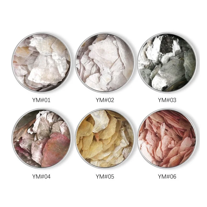 Wholesale INS Popular Manicure Nail stickers Colorful Decoration Accessories Marble Glitter Shell Mica Nail Art Flakes