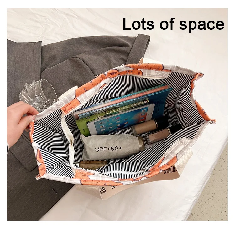 Sympathybag canvas striped tote bag canvas tote bag shopping bags