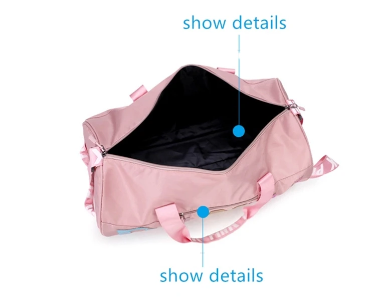 Free Sample Wholesale Custom Fashion Logo Foldable Sport Gym Women Mens Waterproof Travel Duffel Bag Pink Duffel Bag Duffle Bag