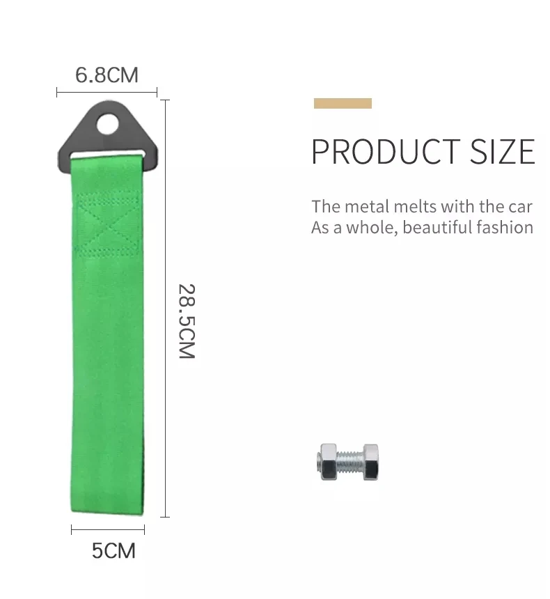 High Quality Nylon Colorful Racing Car Tow Strap