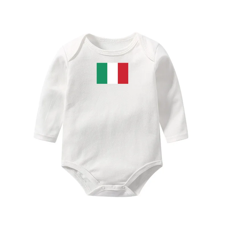 Germany France Netherlands Wholesale customization pima cotton baby clothes  Travel Souvenirs Italy cotton Baby Jumpsuits