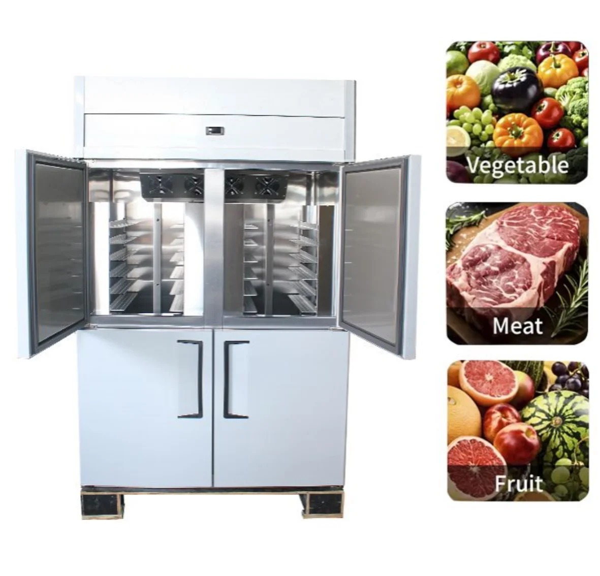double door fridge bakery fridge double door Freezer and chiller with GN pans
