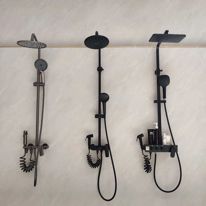 China factory Wall Mounted Bathroom Bath 304 Stainless Steel Bathroom Shower Set Rain shower