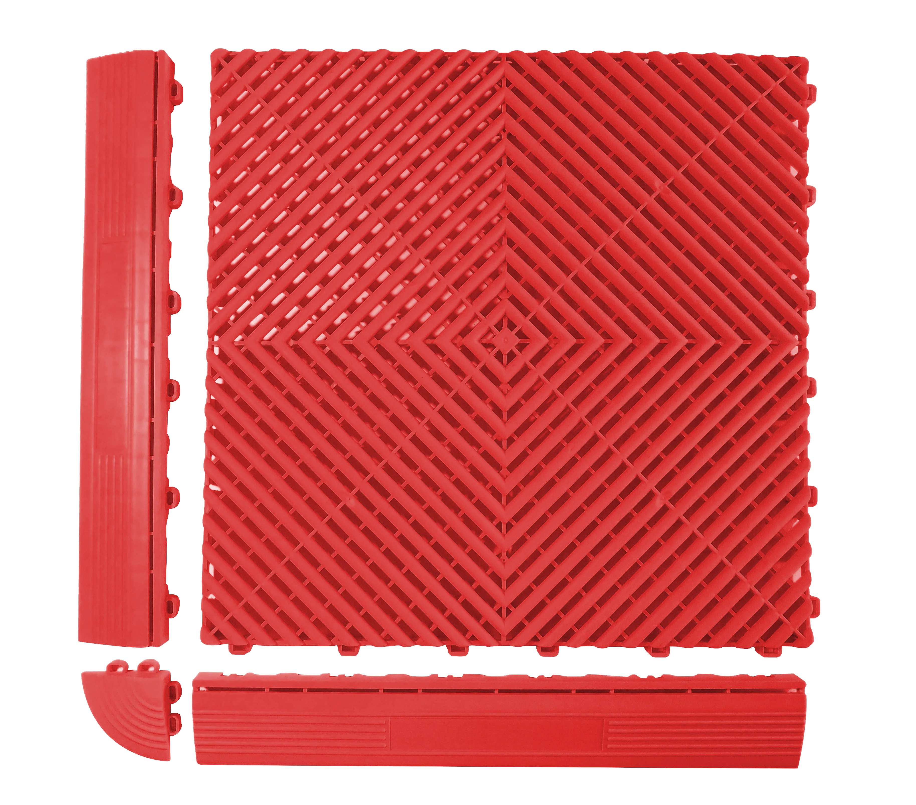 Factory price PP garage floor tile in interlocking plastic grid floor for industrial garage floor tiles