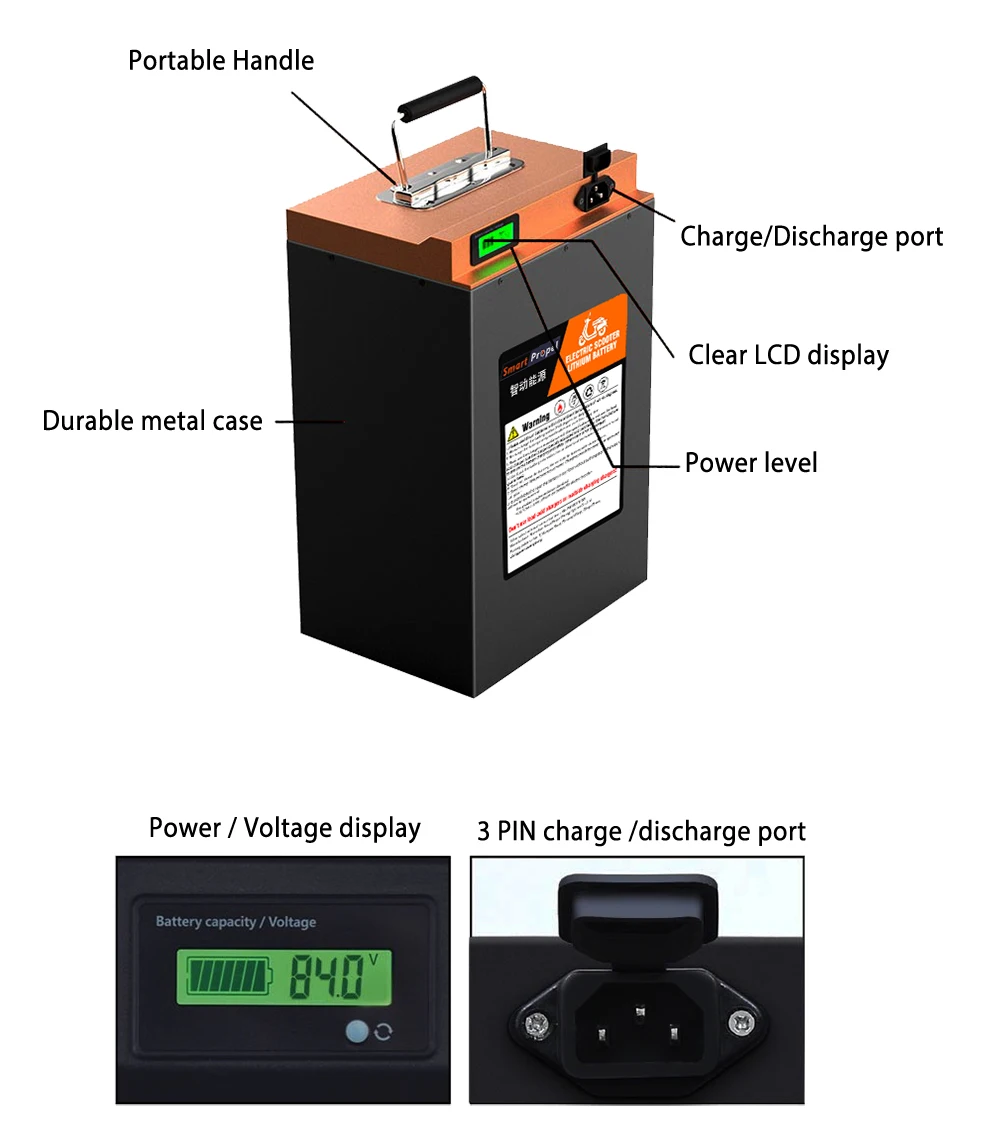 Factory direct sales of high-performance 60V lifepo4 battery 60V 30Ah electric bicycle lithium battery pack