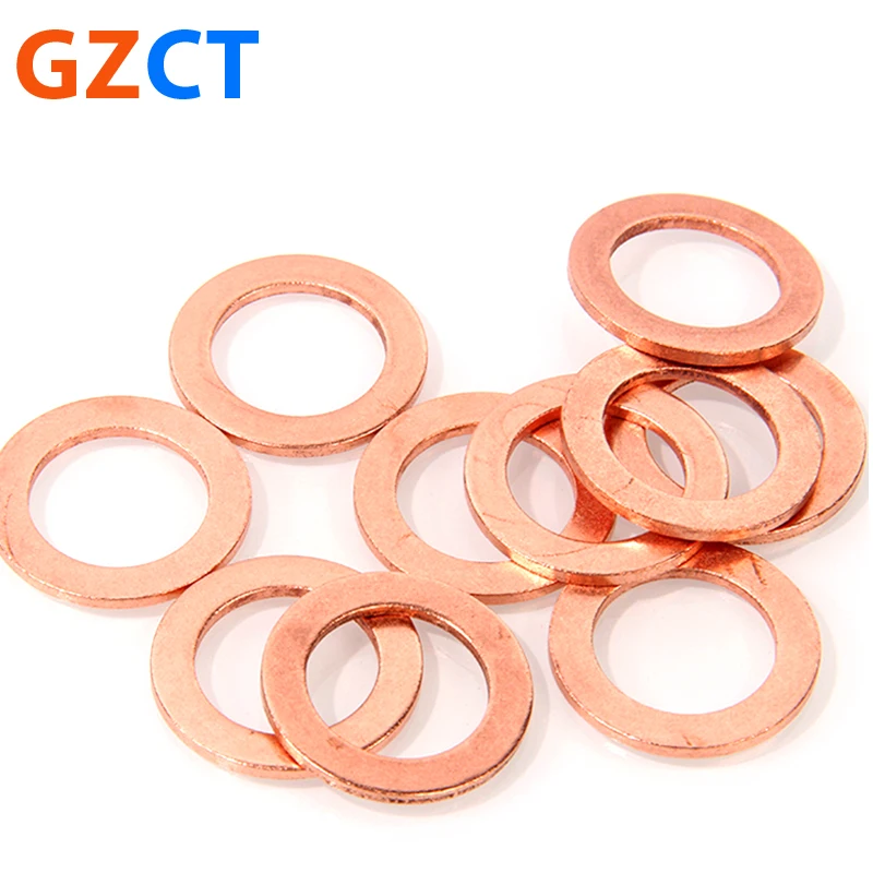 T2 Copper Gasket Space Sealed Thin Flat Copper Washer