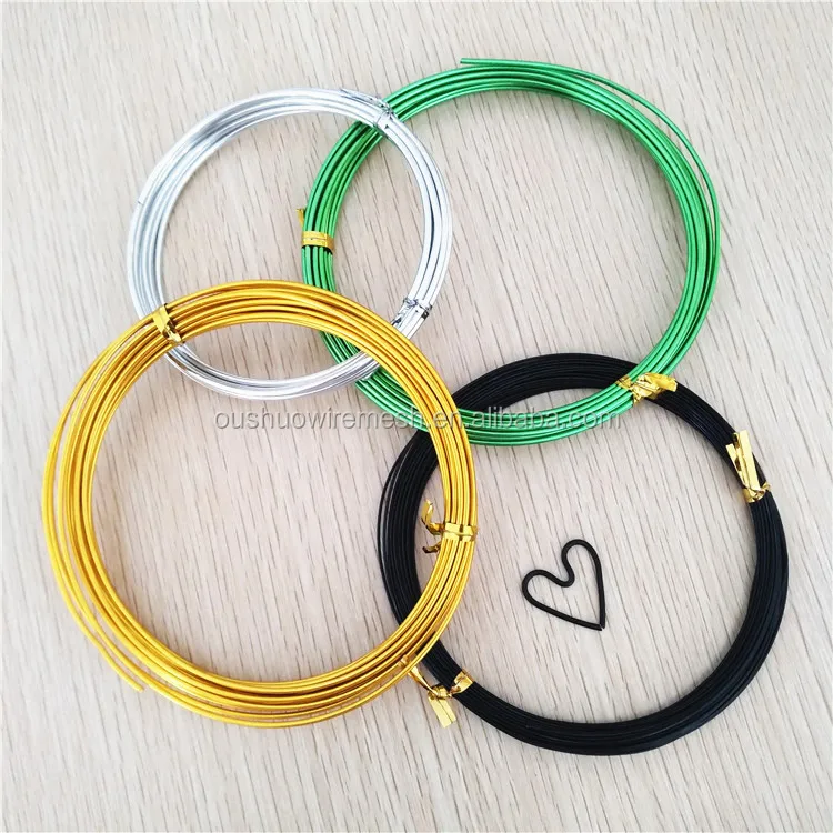 Anodized Aluminum Craft Wire 2 mm Bonsai Training Flat Gold for Crafts