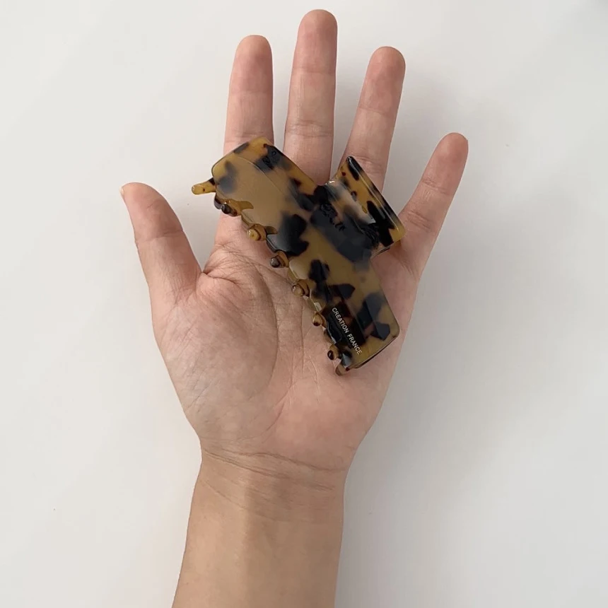 New Korean Style Acetate Hair Claw Clips for thick Hair Flower Large Claw Clip square Big Hair Clamp For Women