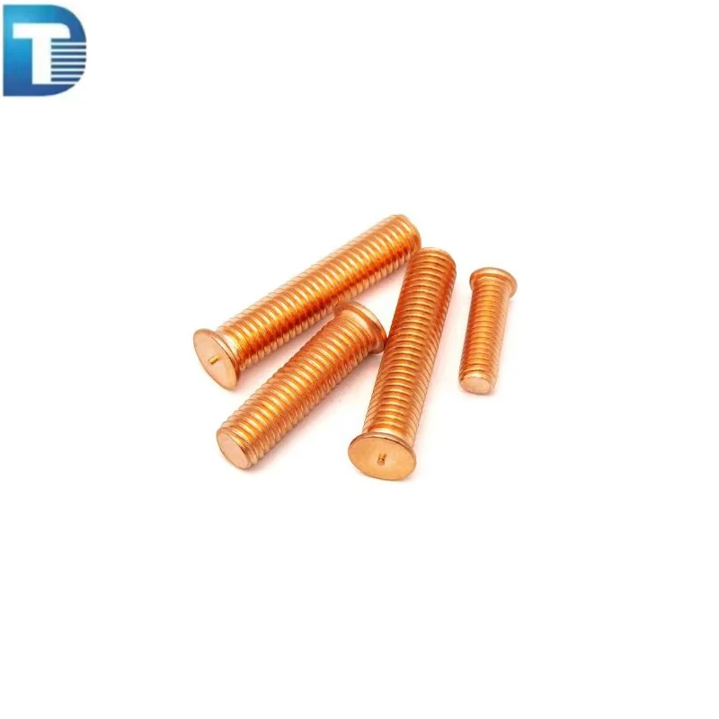 M4 M5 M6 M8 Plated Weld Screw Available in Brass Copper Custom Sizes Supported ISO 13918 Compliant