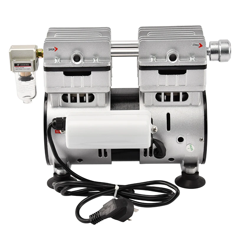 VN-120H 370w high pressure low noise twin piston oilless vacuum pump for lab