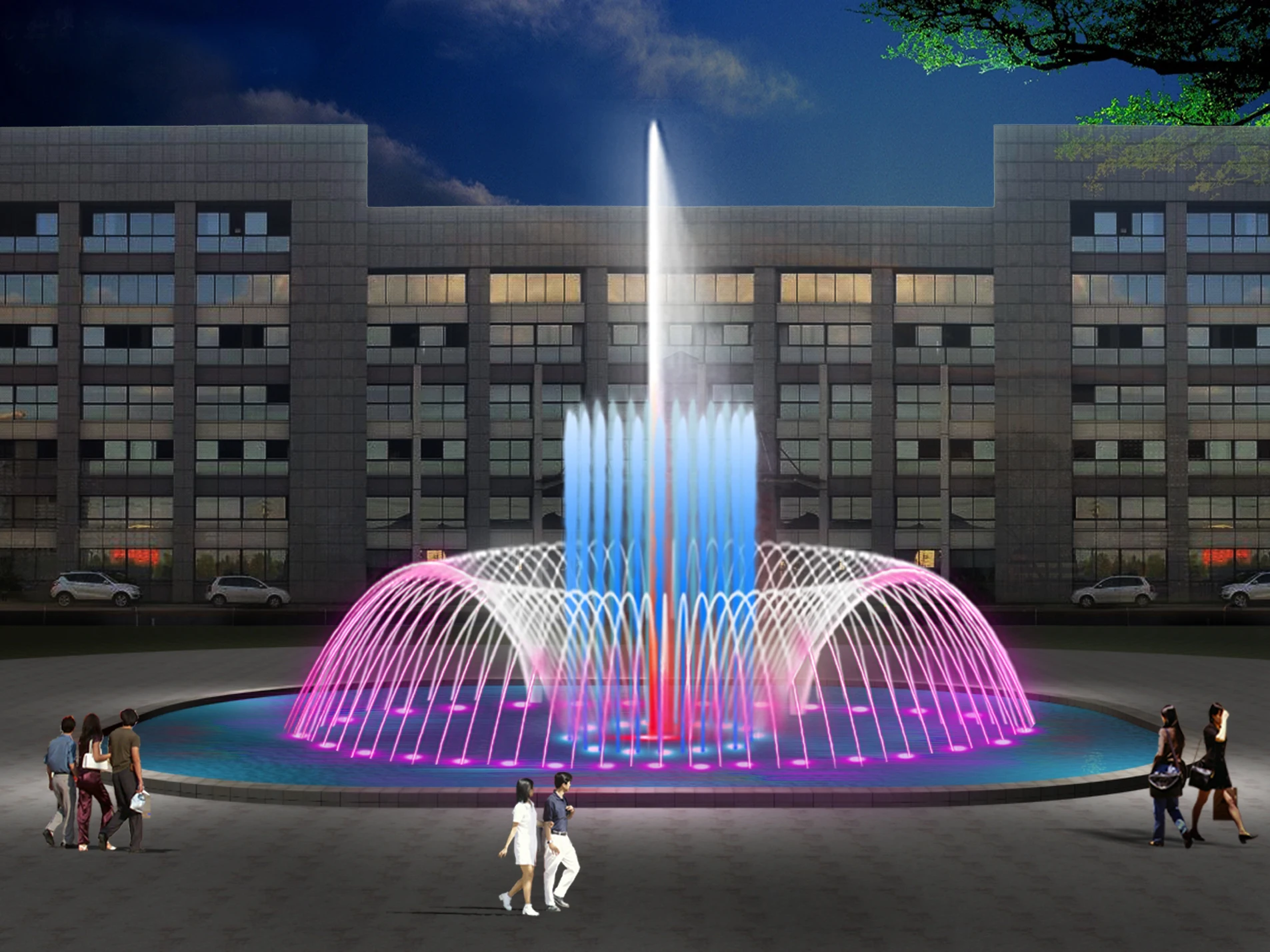 Professional Chinese Water Fountains Manufacturer Provide Chinese Modern Musical Dancing Water Fountains For Outdoor Decoration