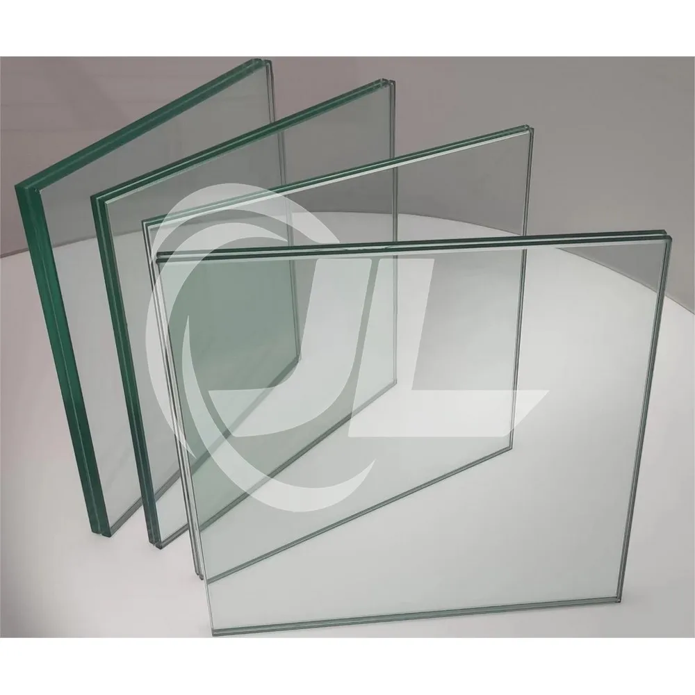 8+8 composite laminated glass low e laminated glass industrial glass for coffee table doors with half moon