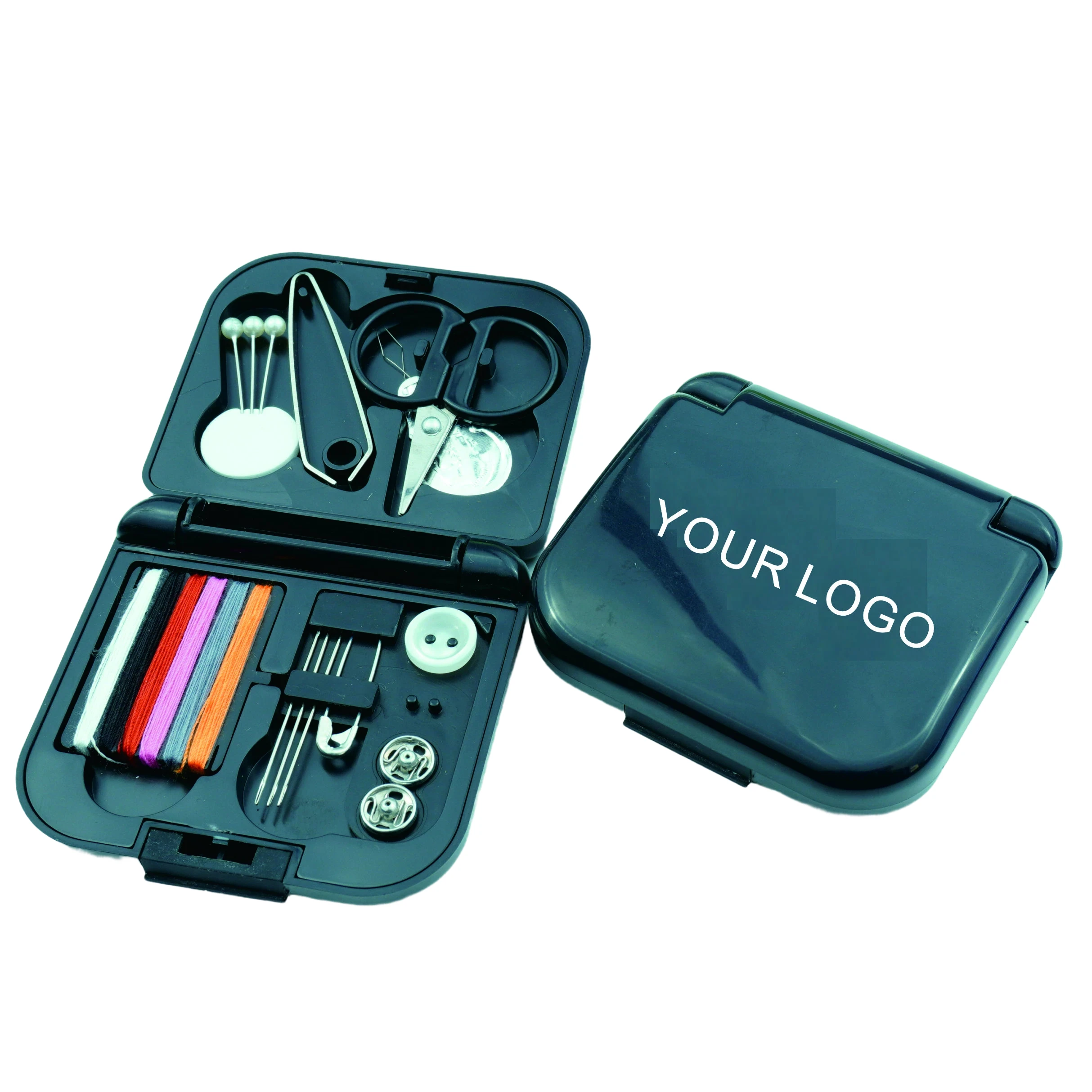 Hot Sale Custom Stainless Steel Portable Mini Sewing Kit with Needle and Thread Buttons for Home Travel and Hotel