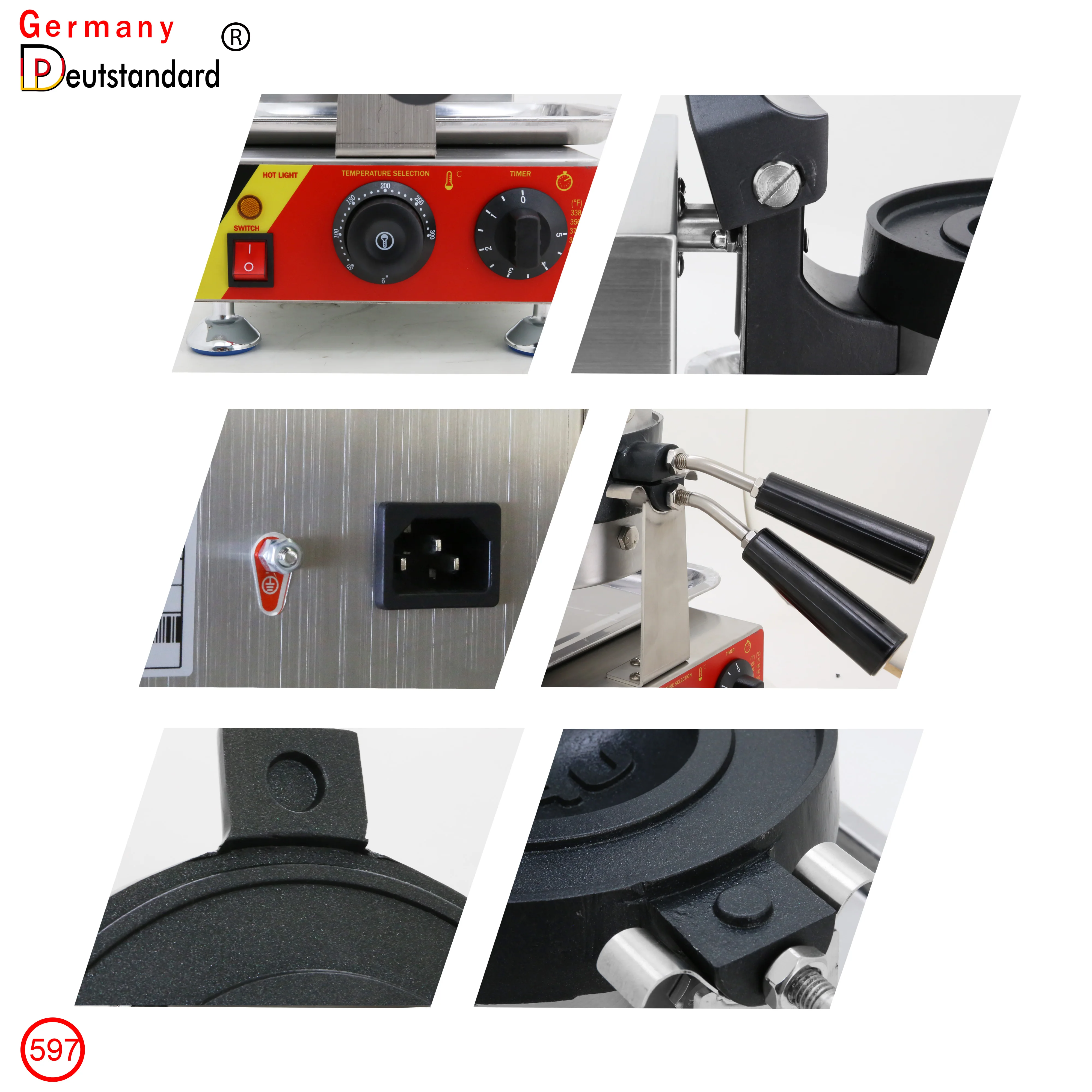 Factory price UFO burger maker machine gelato panini press