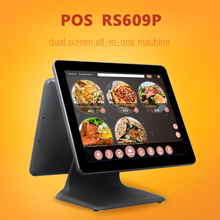15 inch Dual Screen 15inch Capacitive Touch Pc Pos Terminal For Supermarket Pos Terminal