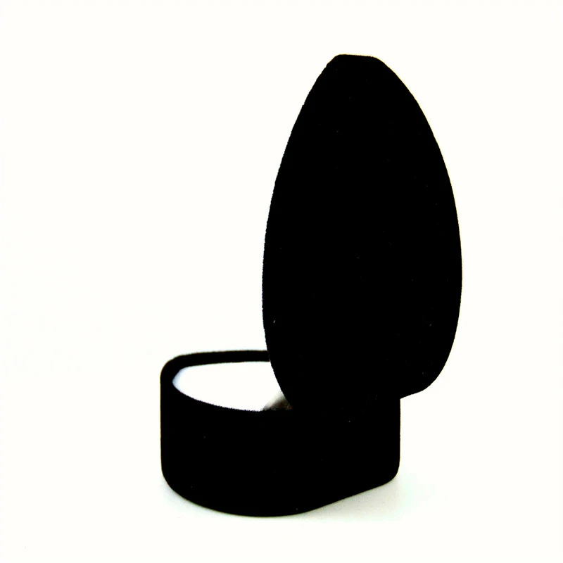 Оптовая продажа с фабрики красная бархатная коробка для ювелирных изделий в форме сердца кольца кристаллами