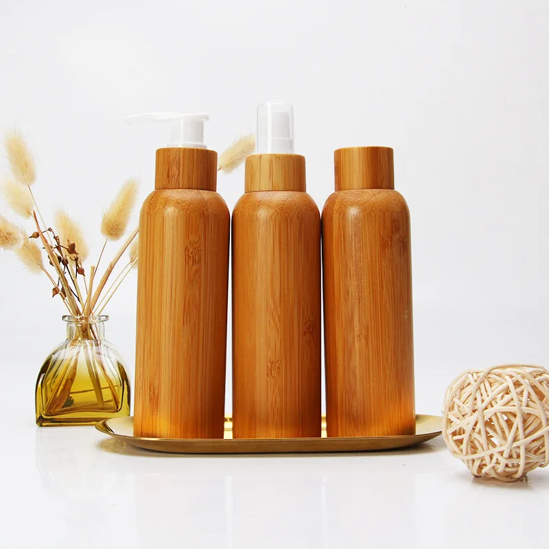 Customize Biodegradable Eco Friendly Bamboo Shampoo Bottles 130ml