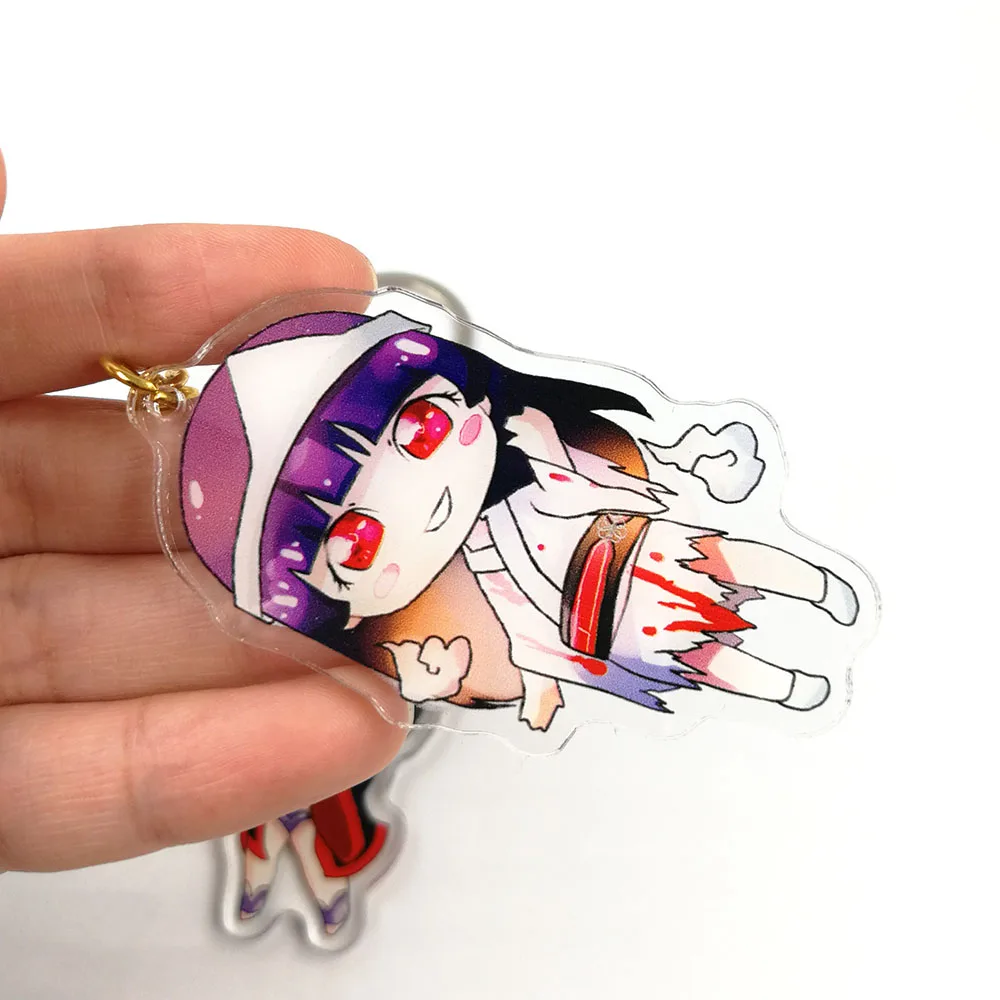 Custom Transparent Laser Cutting Anime Character Acrylic Plastic Keychain Charms