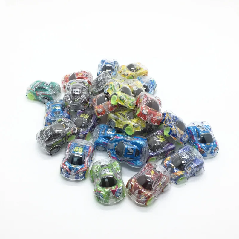 New Kids Plastic Transparent Small Mini Doodle Toy Car Model Racing Gift Toy Vehicles Pull Back Inertia Cars