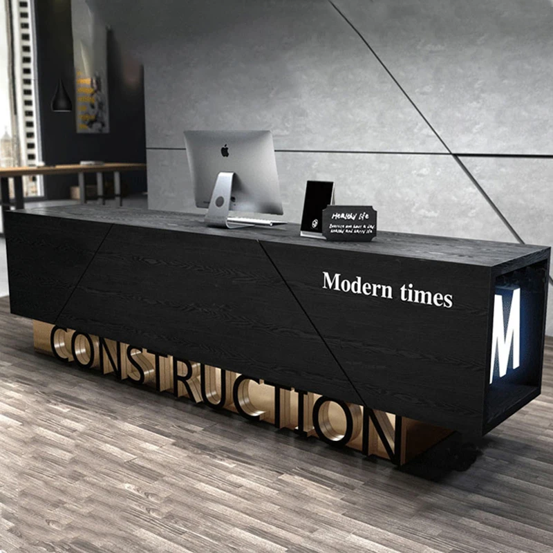 Vintage Industrial Style Company Front Desk Reception Desk Dance Room Beauty Salon Bar Counter Clothing Store Cashier Desk