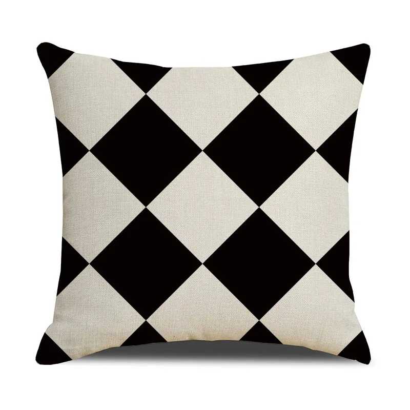 Nordic Geometry Black White Cushion Pillow Cover Home Decorative Office Sofa Polyester PillowCase