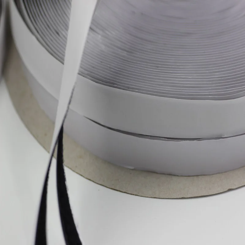 25mm Black White Adhesive Hook And Loop Back Glue Magic Tape Points